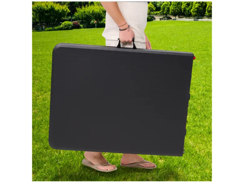 Brixy 180 x 70 x 74 cm inklapbare campingtafel - Black