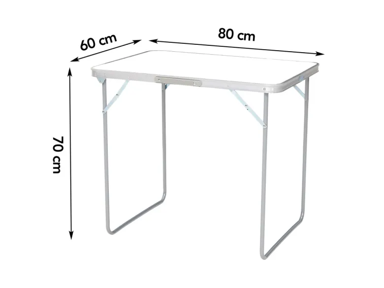 Brixy 80 x 60 x 70 cm inklapbare campingtafel - White