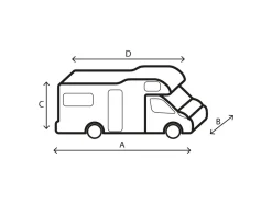 Brunner Design 12M camperhoes -800 - 850 cm