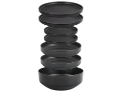 Brunner Odette Double Black 6 in 1 melamine serviesset - 7-delig