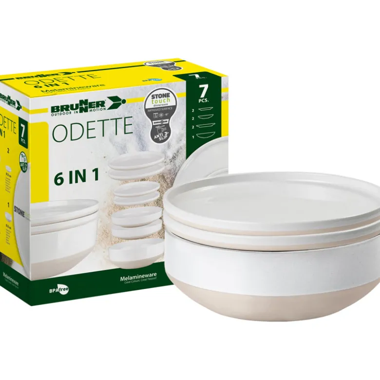 Brunner Odette 6 in 1 melamine serviesset - 7 delig