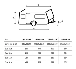 Brunner Polycoat caravanhoes - 450 - 500 cm