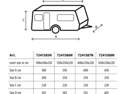 Brunner Polycoat caravanhoes - 600 - 650 cm