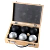 Buffalo gepoedercoat Jeu de boules set in houten doos