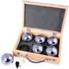Buffalo metaal Jeu de Boules set in houten doos