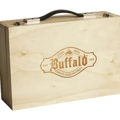 Buffalo metaal Jeu de Boules set in houten doos