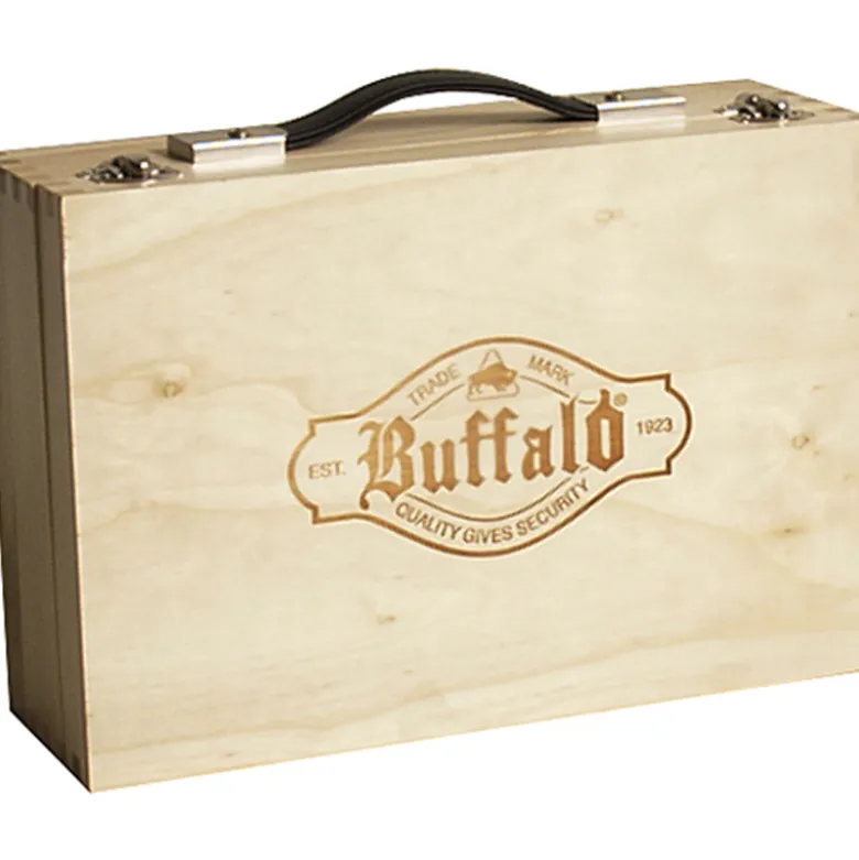 Buffalo metaal Jeu de Boules set in houten doos