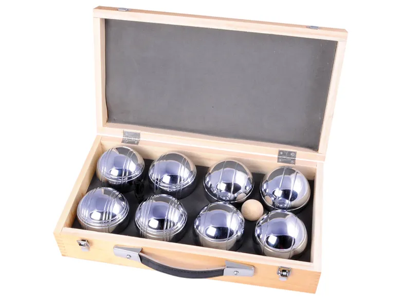 Buffalo metaal Jeu de Boules set in houten doos