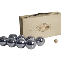 Buffalo metaal Jeu de Boules set in houten doos