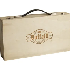 Buffalo metaal Jeu de Boules set in houten doos
