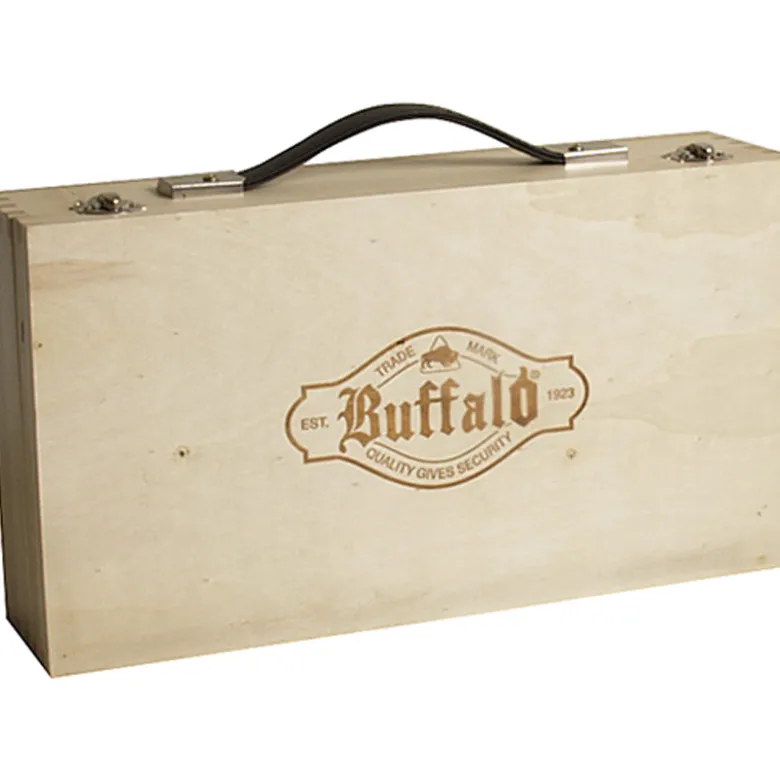 Buffalo metaal Jeu de Boules set in houten doos