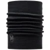 Buff Merino Heavyweight nekwarmer - Solid Black