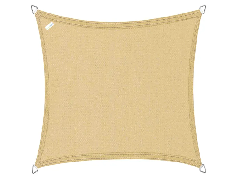 Buitenkado 2x2 beige hpde waterdoorlatend schaduwdoek