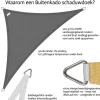 Buitenkado 5x7 beige hpde waterdoorlatend schaduwdoek
