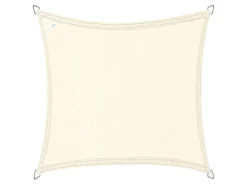 Buitenkado 2x2 crème wit hdpe schaduwdoek met bevestigingset