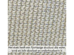 Buitenkado 2.5x5 taupe hpde waterdoorlatend schaduwdoek