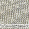 Buitenkado 3x4x5 hdpe schaduwdoek - cream white
