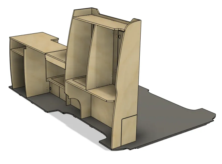 Camper Meubilair Populieren T5/T6 L1 Kastenwand