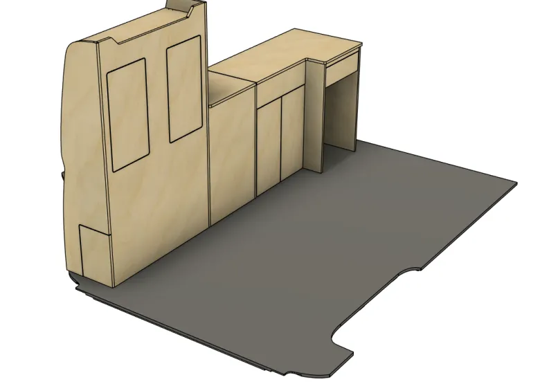 Camper Meubilair Populieren T5/T6 L1 Kastenwand