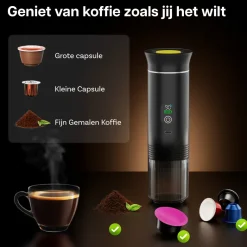 Campingwise draagbare espressomachine - Black
