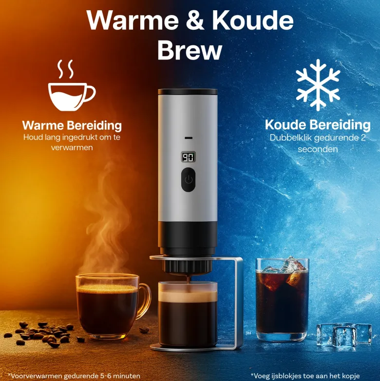 Campingwise draagbare espressomachine - Grey