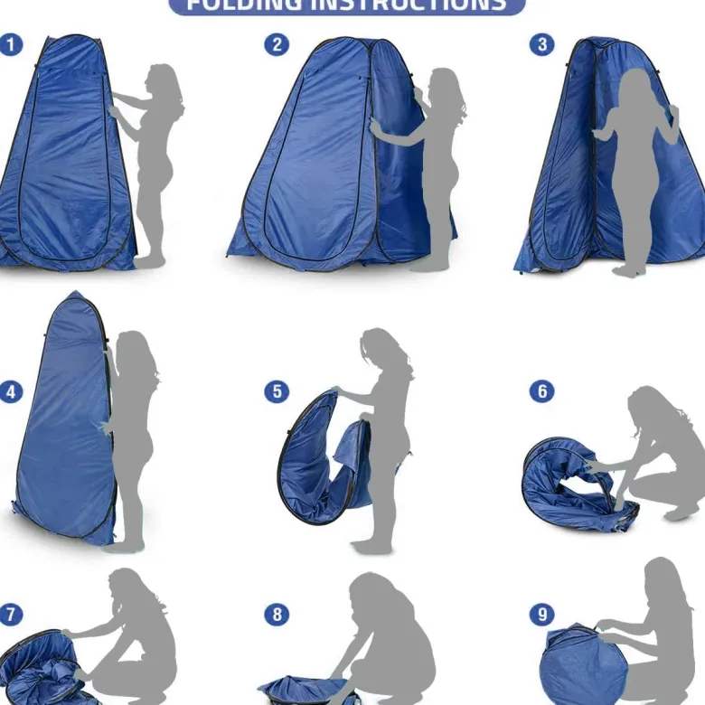 Campingwise pop-up douchetent - Blue