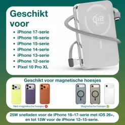 Campingwise Qi2.2 10000mAh magnetische powerbank - White