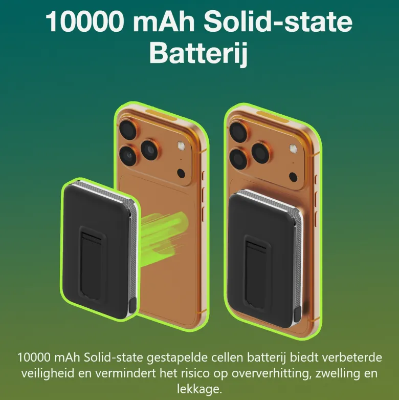 Campingwise Qi2.2 10000mAh magnetische Powerbank - Black