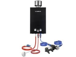 Camplux BW264 10 liter geiser met pomp en regenkap - 50 mbar