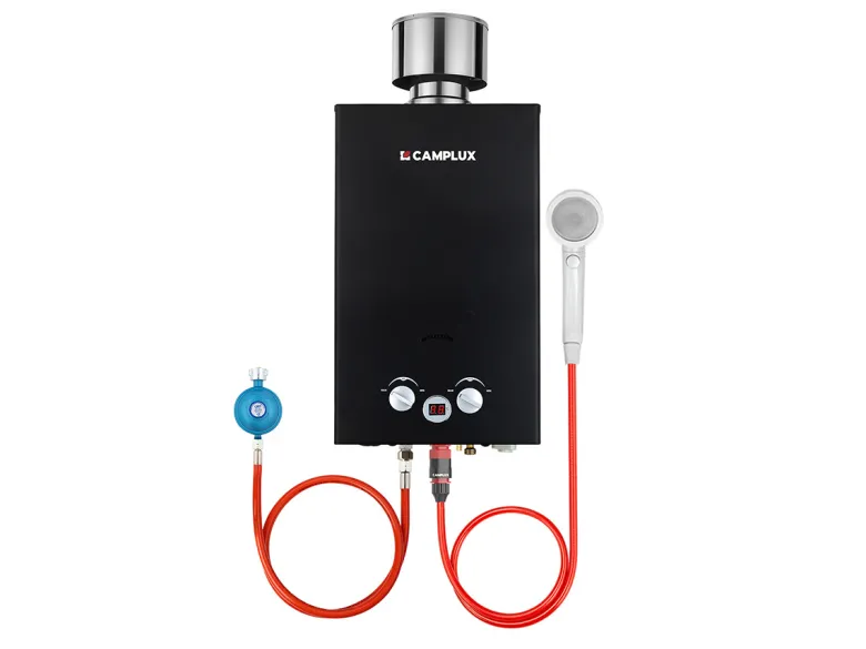 Camplux BW264 10 liter geiser met regenkap - 50 mbar