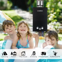Camplux BW264 10 liter geiser met regenkap - 50 mbar