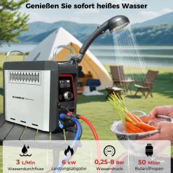 Camplux Nano 3 Pro camping geiser - 3 liter