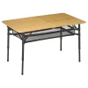 Campout Bamboe campingtafel met opbergnet - 120 x 70 cm