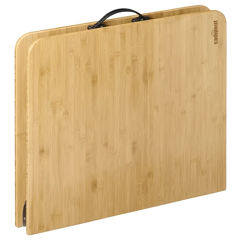 Campout Bamboe campingtafel met opbergnet - 120 x 70 cm