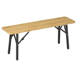 Campout 100 x 27 cm bamboe campingbank - Set van 2