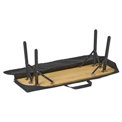 Campout 100 x 27 cm bamboe campingbank - Set van 2