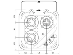 CAN FC1347-E-W inbouw gaskookplaat