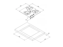CAN PV1352-S inbouw gaskookplaat