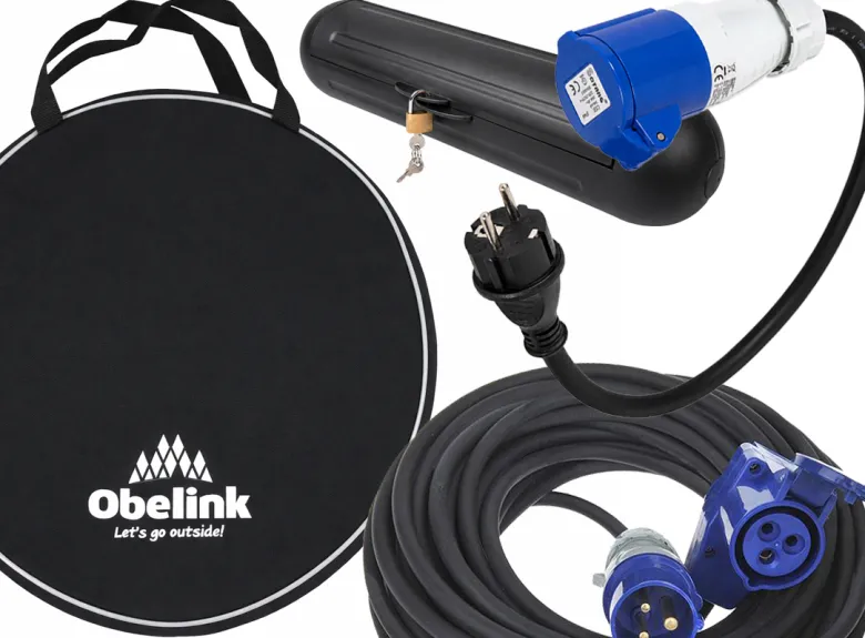 Caravan & camper CEE kabel aansluiting set