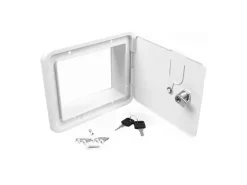 Carbest bagageluik met slot white - 193 x 165 mm