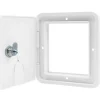 Carbest serviceluik met slot white - 107 x 122 mm