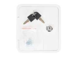 Carbest serviceluik met slot white - 107 x 122 mm