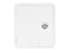 Carbest serviceluik met slot white - 107 x 122 mm
