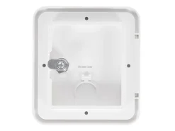 Carbest serviceluik met slot white - 107 x 122 mm