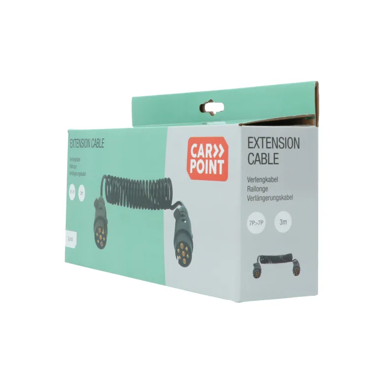 Carpoint 7-polige spiraal verlengkabel - 3 meter