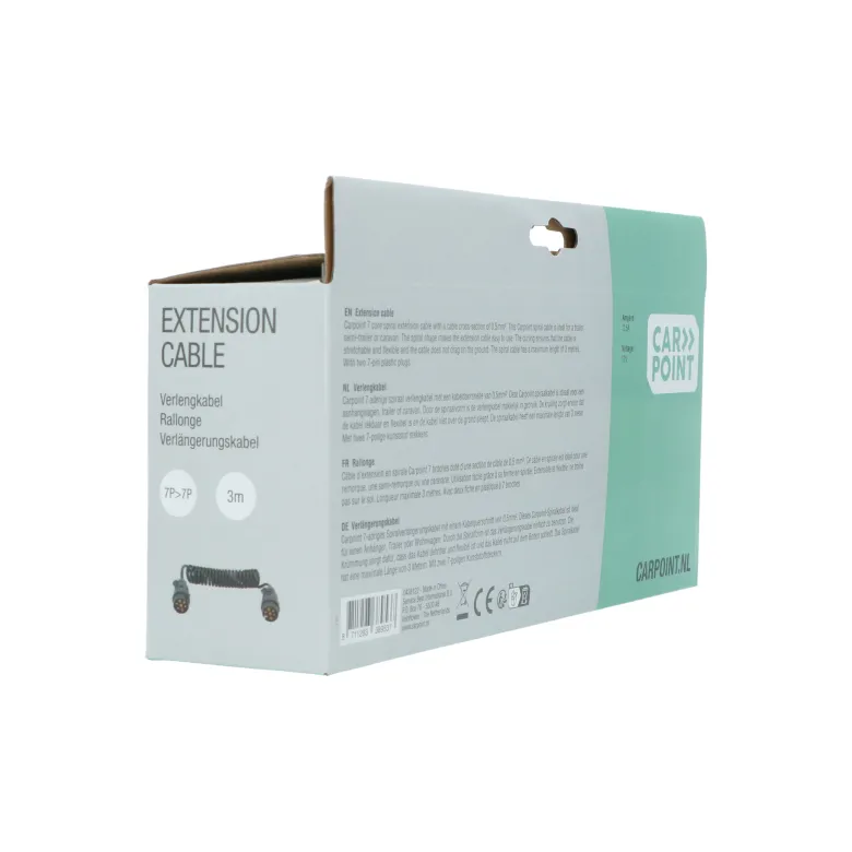 Carpoint 7-polige spiraal verlengkabel - 3 meter