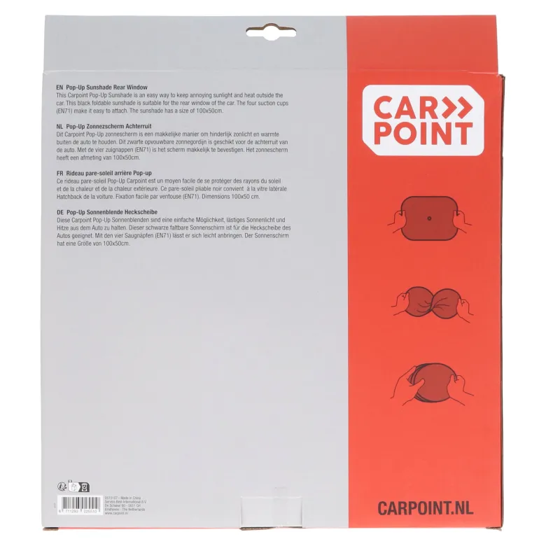 Carpoint Pop-Up achterruit zonnenscherm