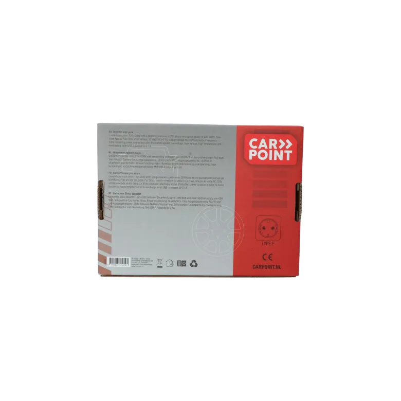 Carpoint Pure Sinus omvormer - 300 watt
