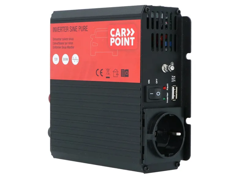 Carpoint Pure Sinus omvormer - 300 watt