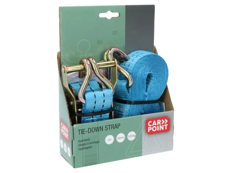 Carpoint Spanband met ratel en haken - 5 meter
